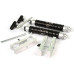 2 x 45 Milliliter Aluminum Twin Dual Injector Mixing Set for Soft Plastic Fishing Lure Mold (Locking Nozzle)